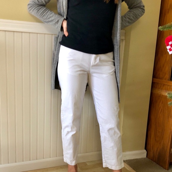 Christopher and Banks White High-Waisted Jeans - Picture 2 of 7